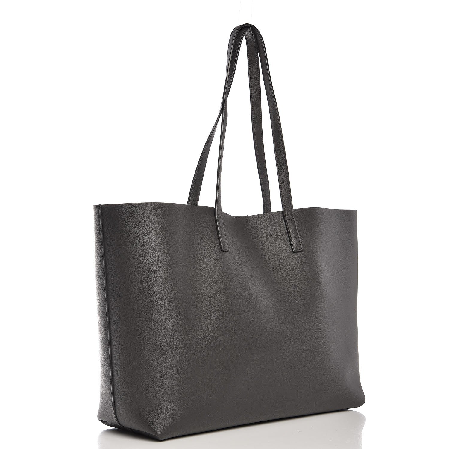 Saint Laurent Calfskin Large Shopping Tote Dark Grey 4 of 8