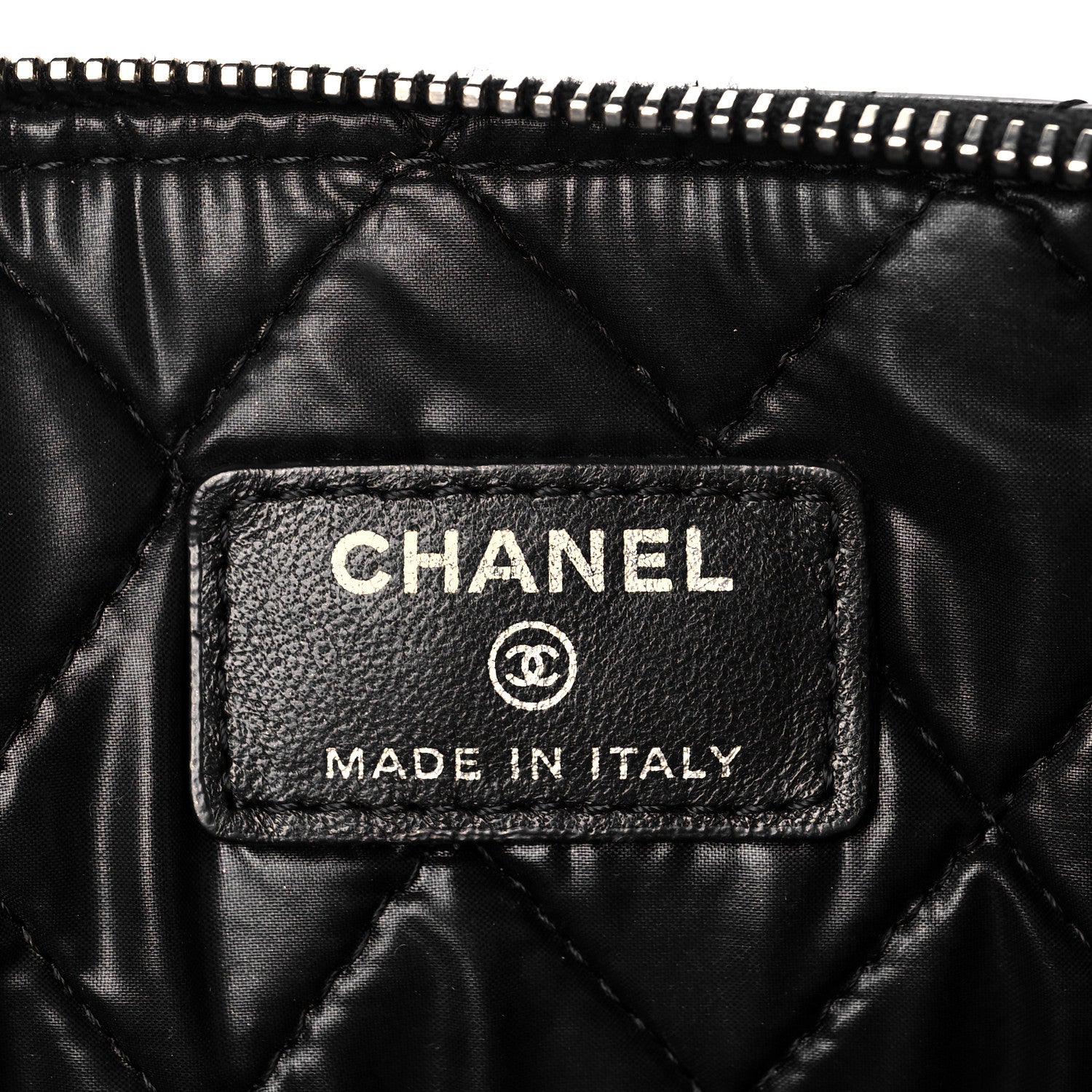 Chanel Patent Calfskin Quilted Medium Cosmetic Case Black 6 of 10