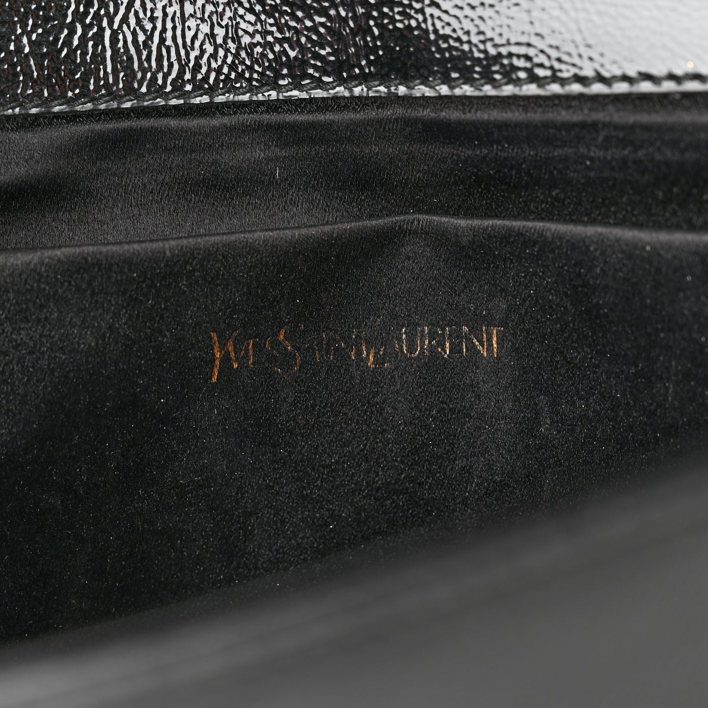 Textured Patent Monogram Large Belle De Jour Clutch Black
