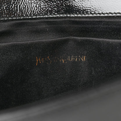 Saint Laurent Textured Patent Monogram Large Belle De Jour Clutch Black 6 of 17