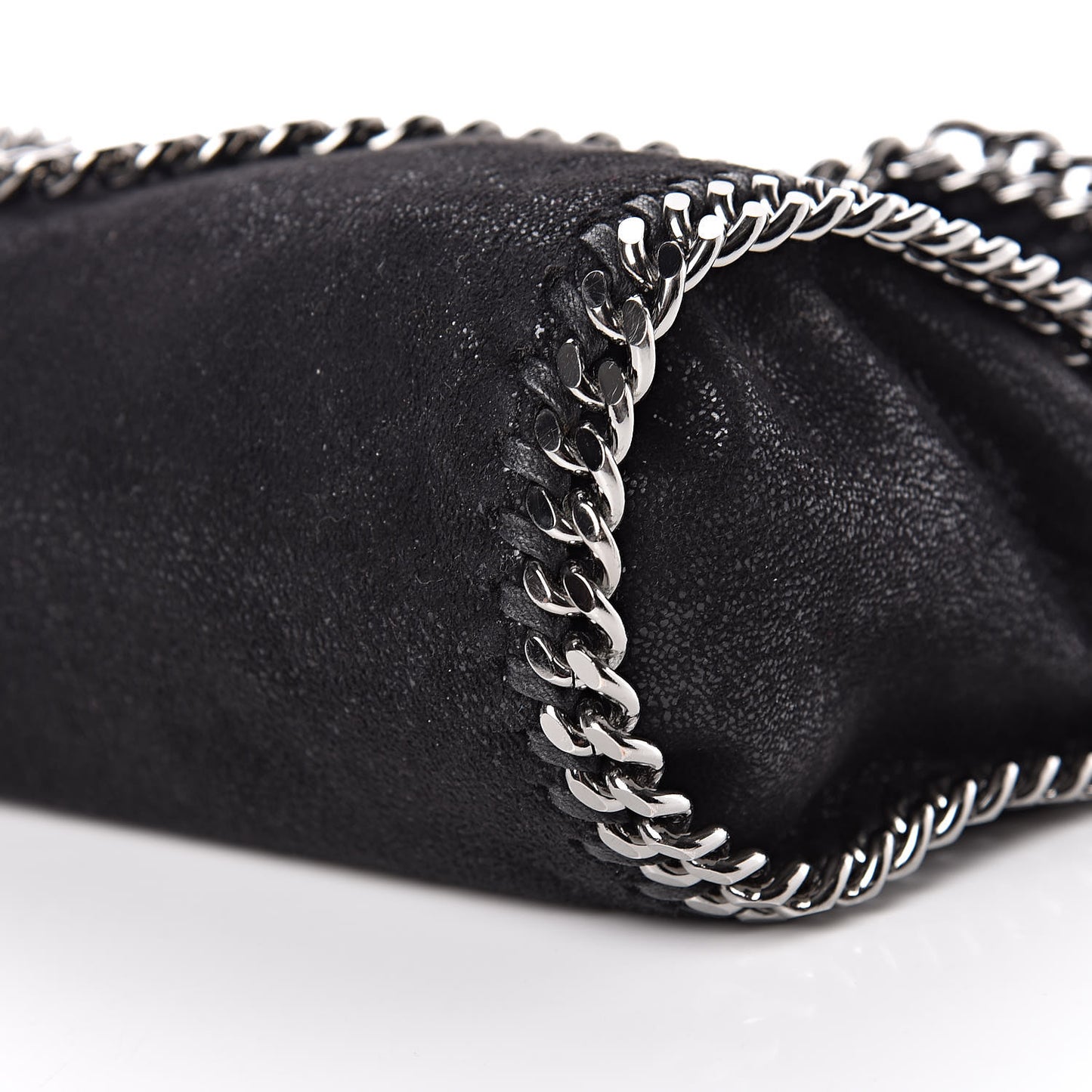 Shaggy Deer Mini Falabella Fold Over Tote Black