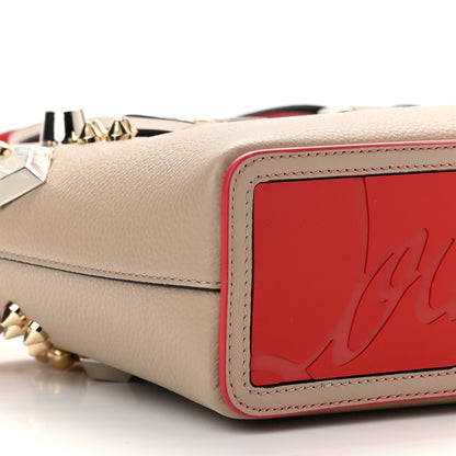 Christian Louboutin Calfskin Empire Spike Studded Mini East West Cabata Tote Feve 8 of 10
