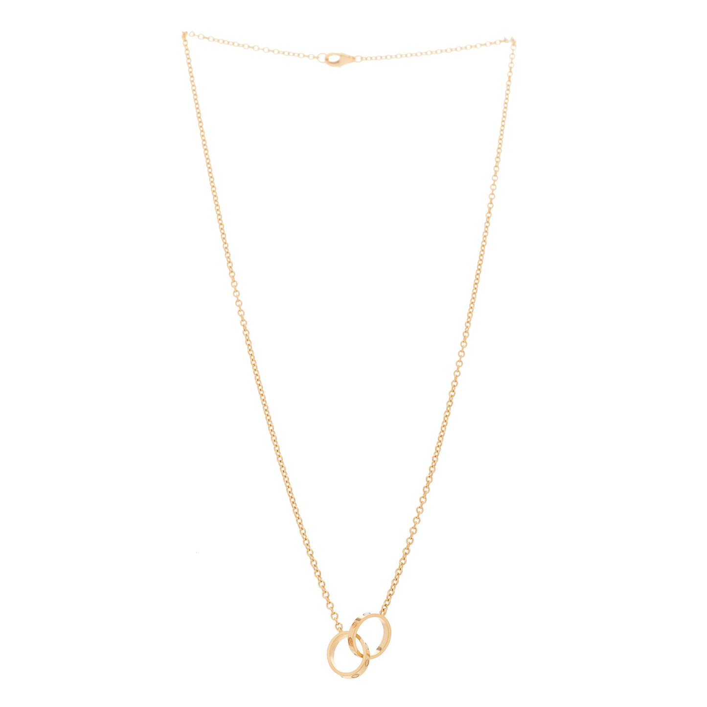 18K Pink Gold Interlocking LOVE Necklace