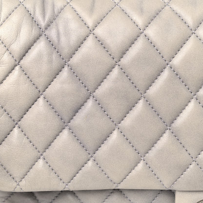 Chanel Lambskin Quilted Jumbo Coco Rain Flap Grey 12 of 27