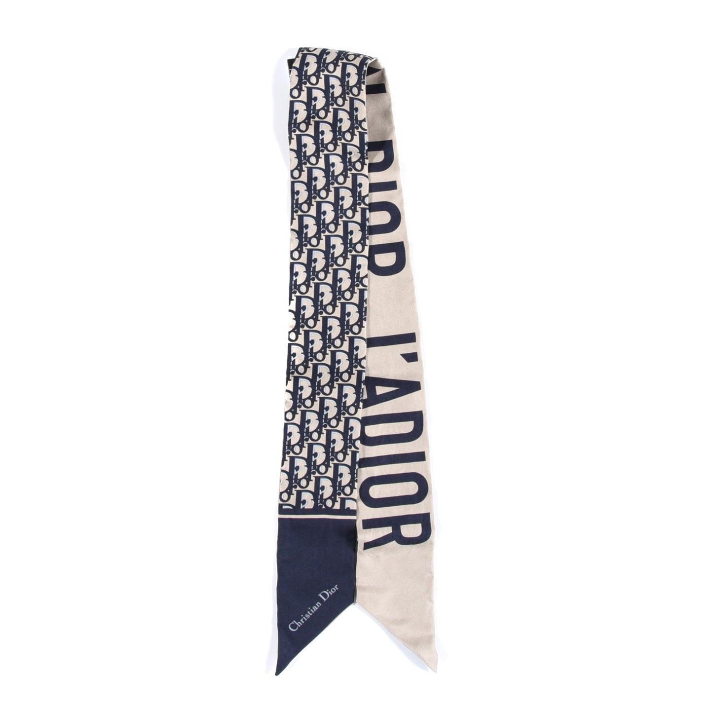 Silk Oblique Mitzah Scarf Blue