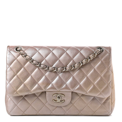 Chanel Metallic Lambskin Quilted Jumbo Double Flap Gold 1 of 17