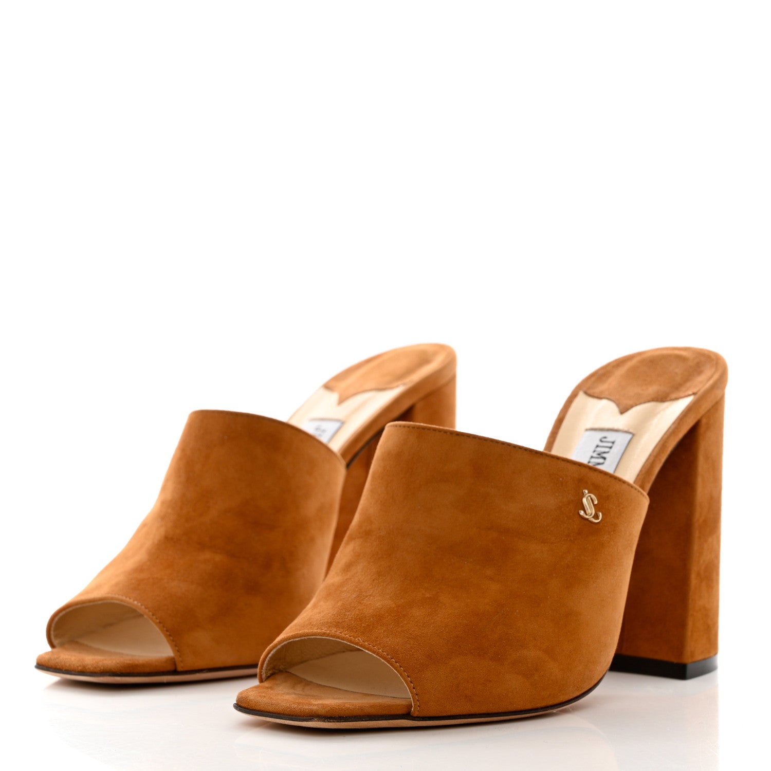 Jimmy Choo Suede Baia 100 Mules 37 Tan 3 of 12