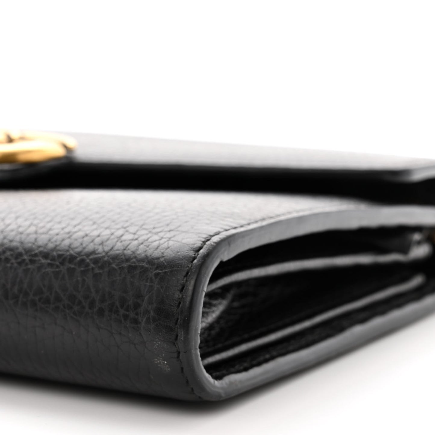 Calfskin GG Marmont Chain Wallet Black