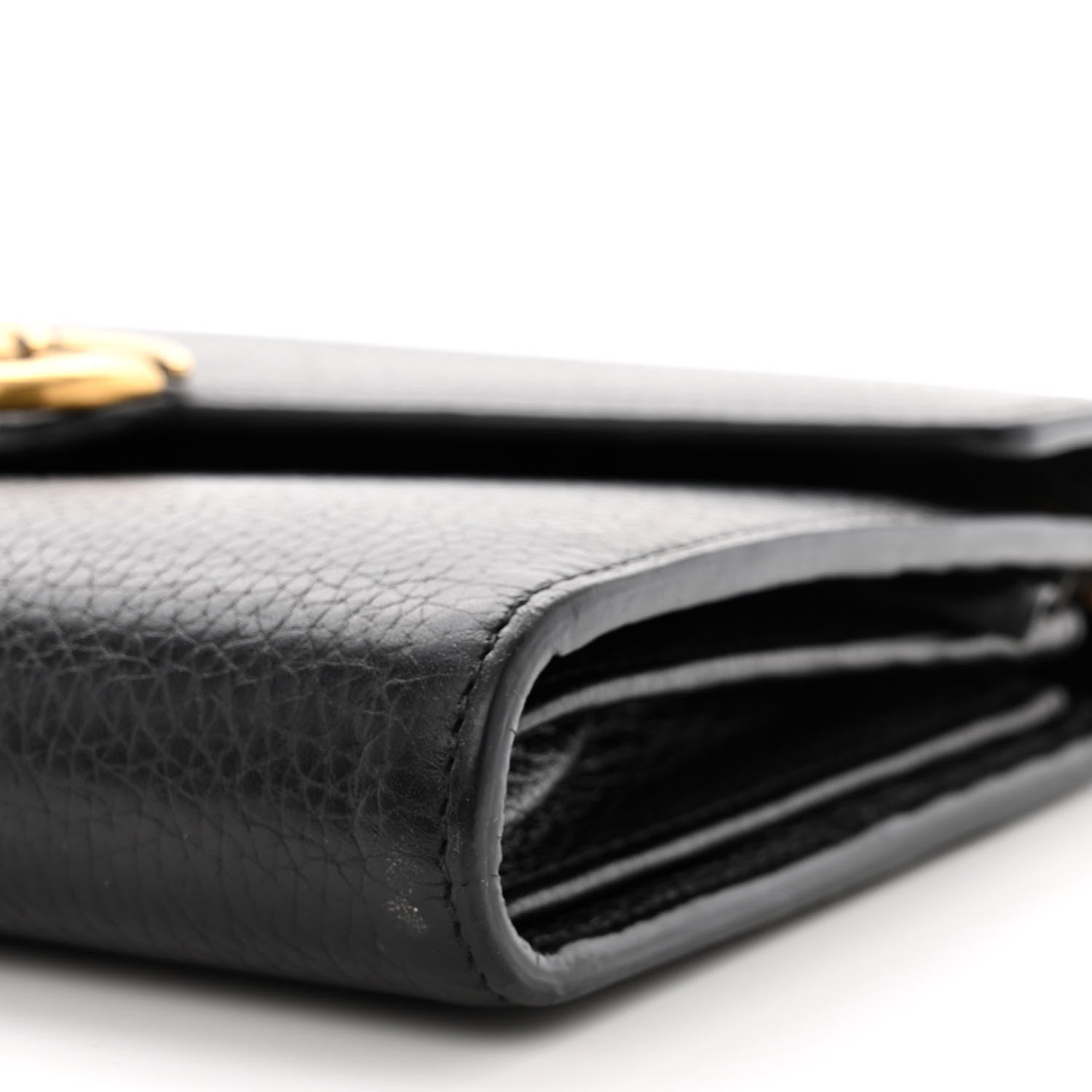 Gucci Calfskin GG Marmont Chain Wallet Black 10 of 13