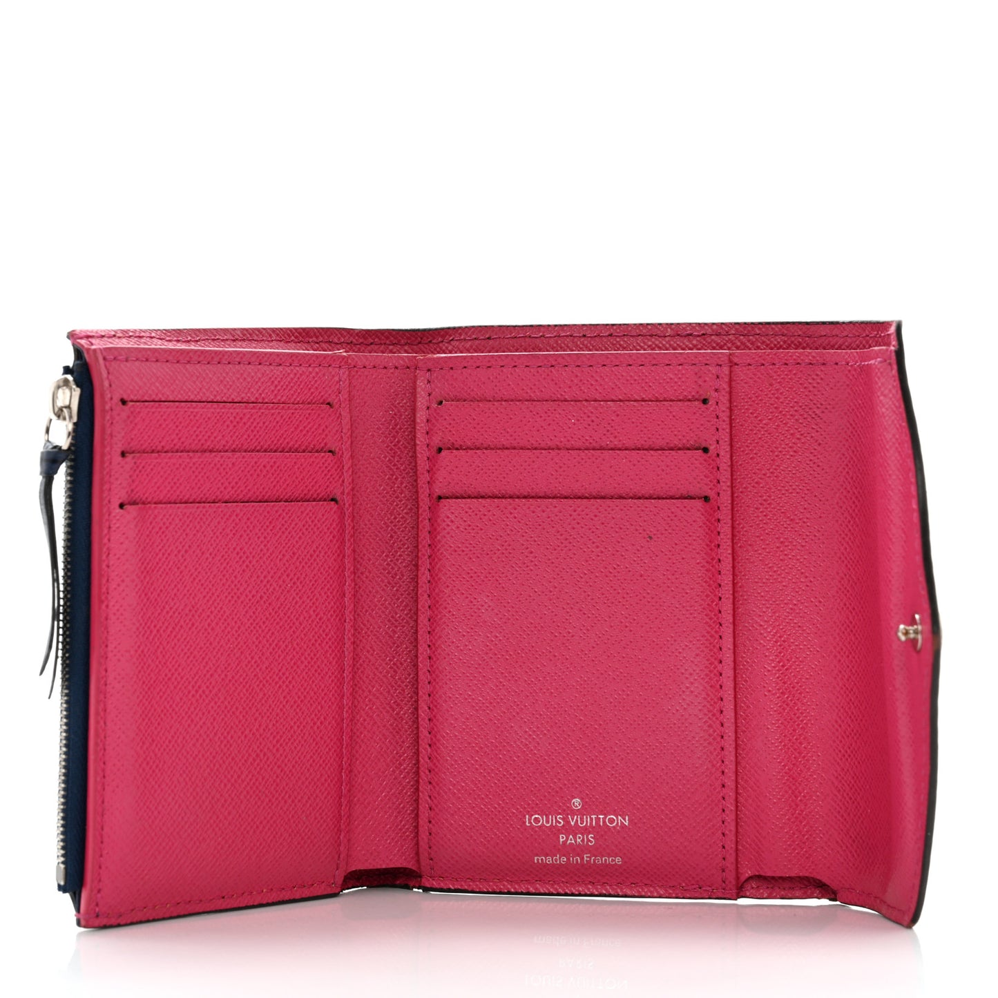 Epi Victorine Wallet Indigo Hot Pink