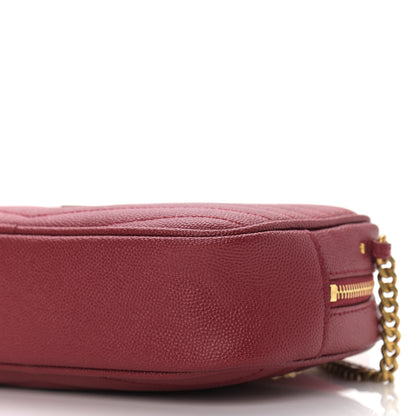 Saint Laurent Grain De Poudre Matelasse Monogram Mini Lou Camera Bag Opyum Red 9 of 9