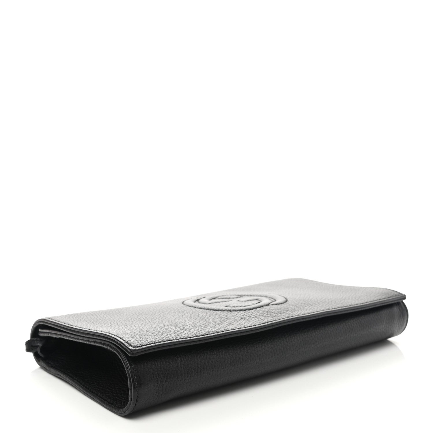 Gucci Pebbled Calfskin Medium Soho Clutch Black 4 of 8