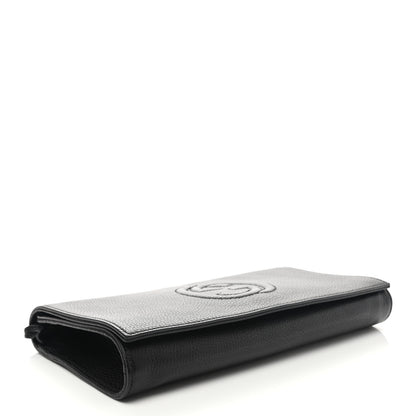 Gucci Pebbled Calfskin Medium Soho Clutch Black 4 of 8