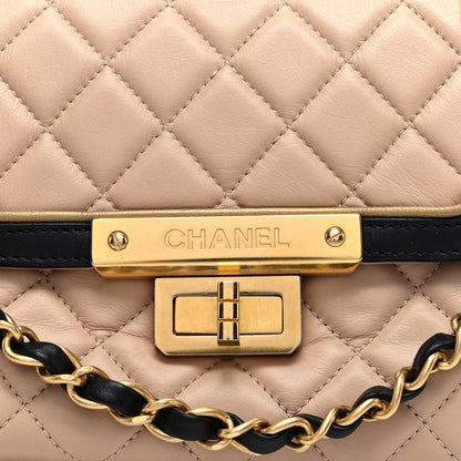 Chanel Lambskin Quilted East West Accordion Flap Beige 8 of 10