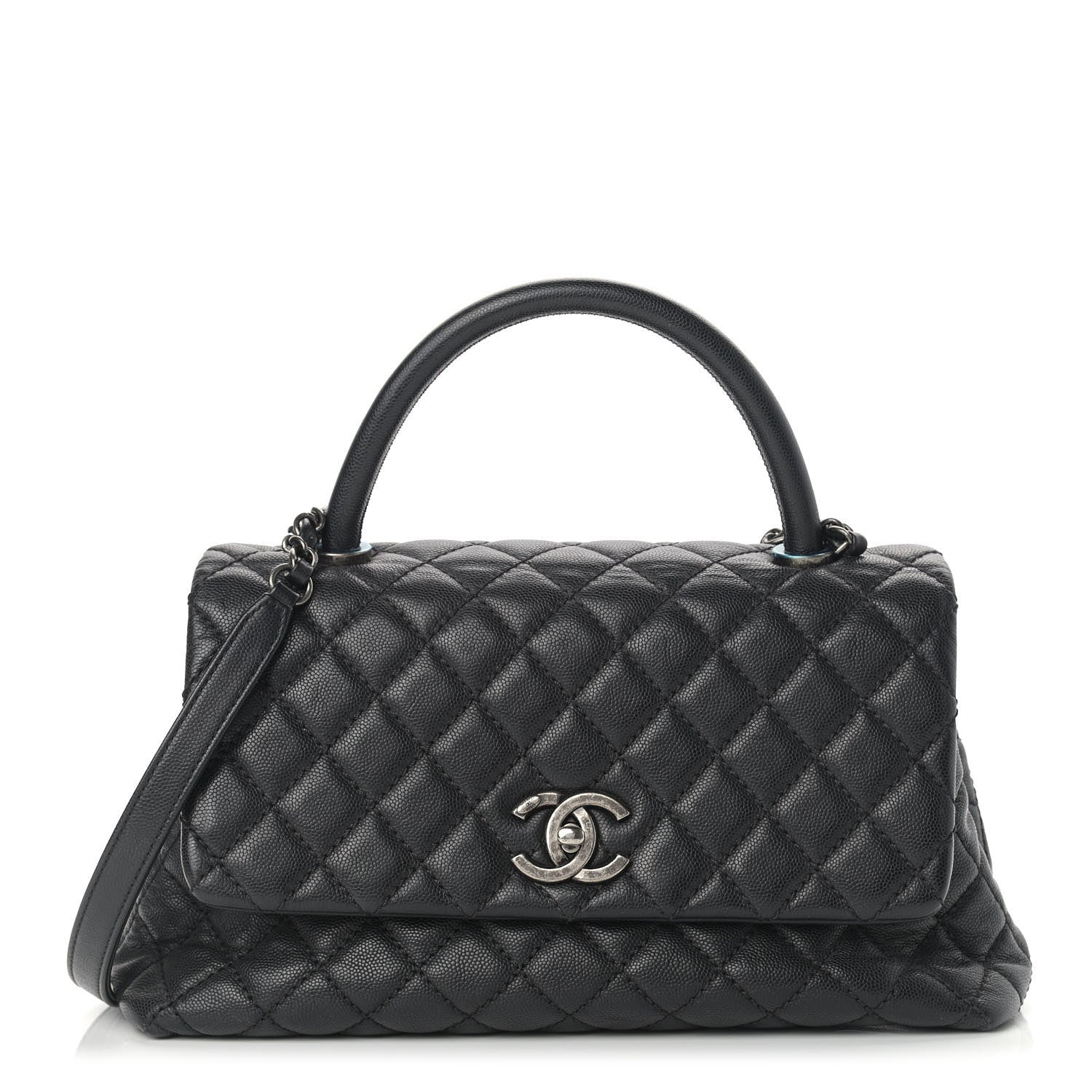 Chanel Caviar Quilted Small Coco Handle Flap Black 1 of 12