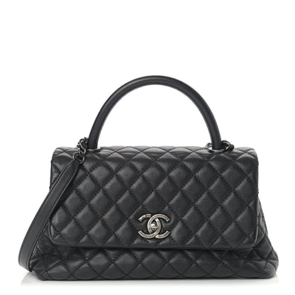 Chanel Caviar Quilted Small Coco Handle Flap Black 1 of 12