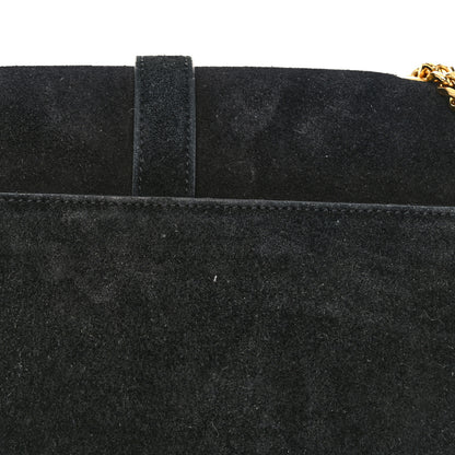 Saint Laurent Suede Fringe Small Monogram Satchel Black 18 of 18
