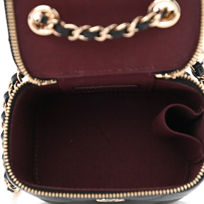 Chanel Caviar Quilted Mini Vanity Case With Chain Black 5 of 11