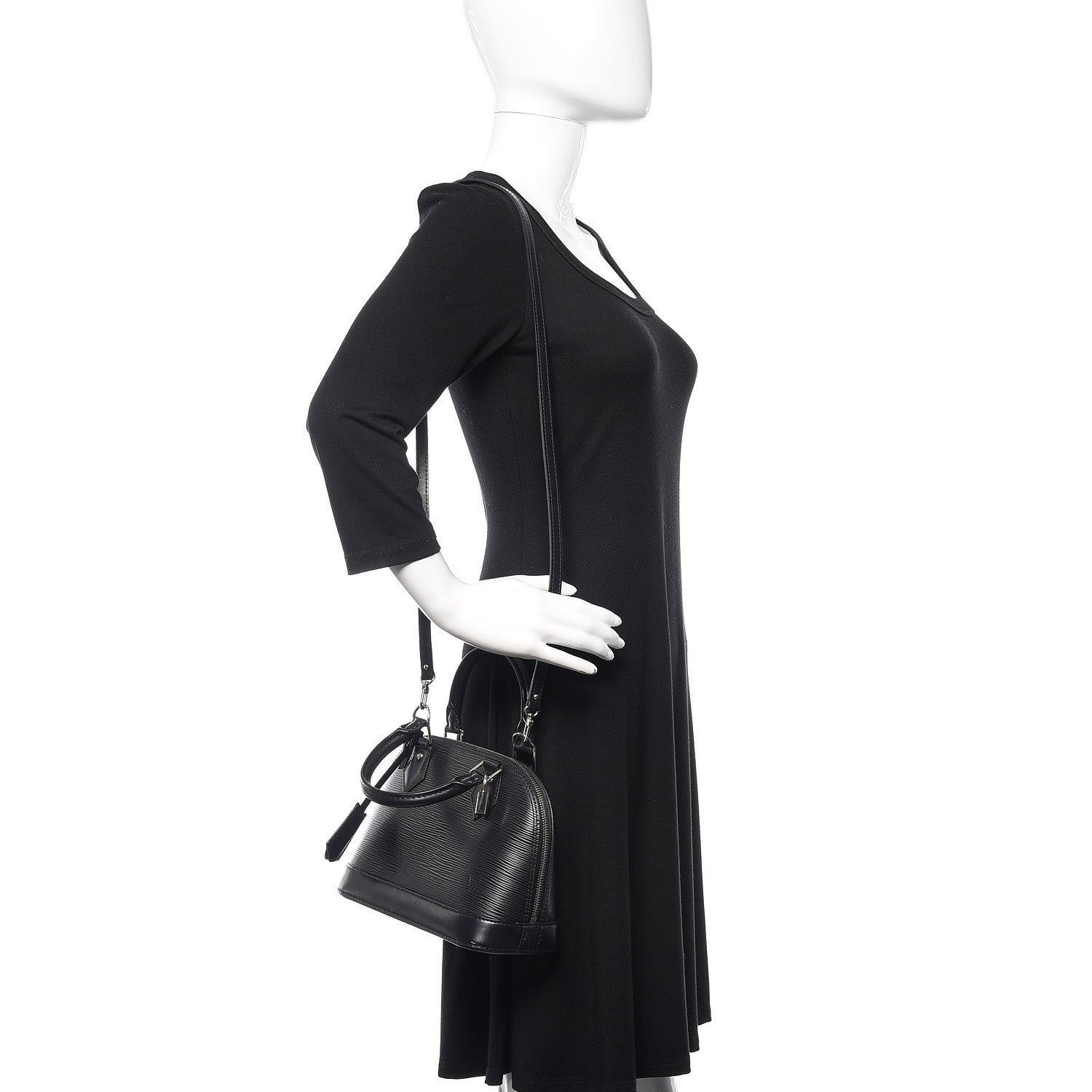 Louis Vuitton Epi Alma BB Black 2 of 9