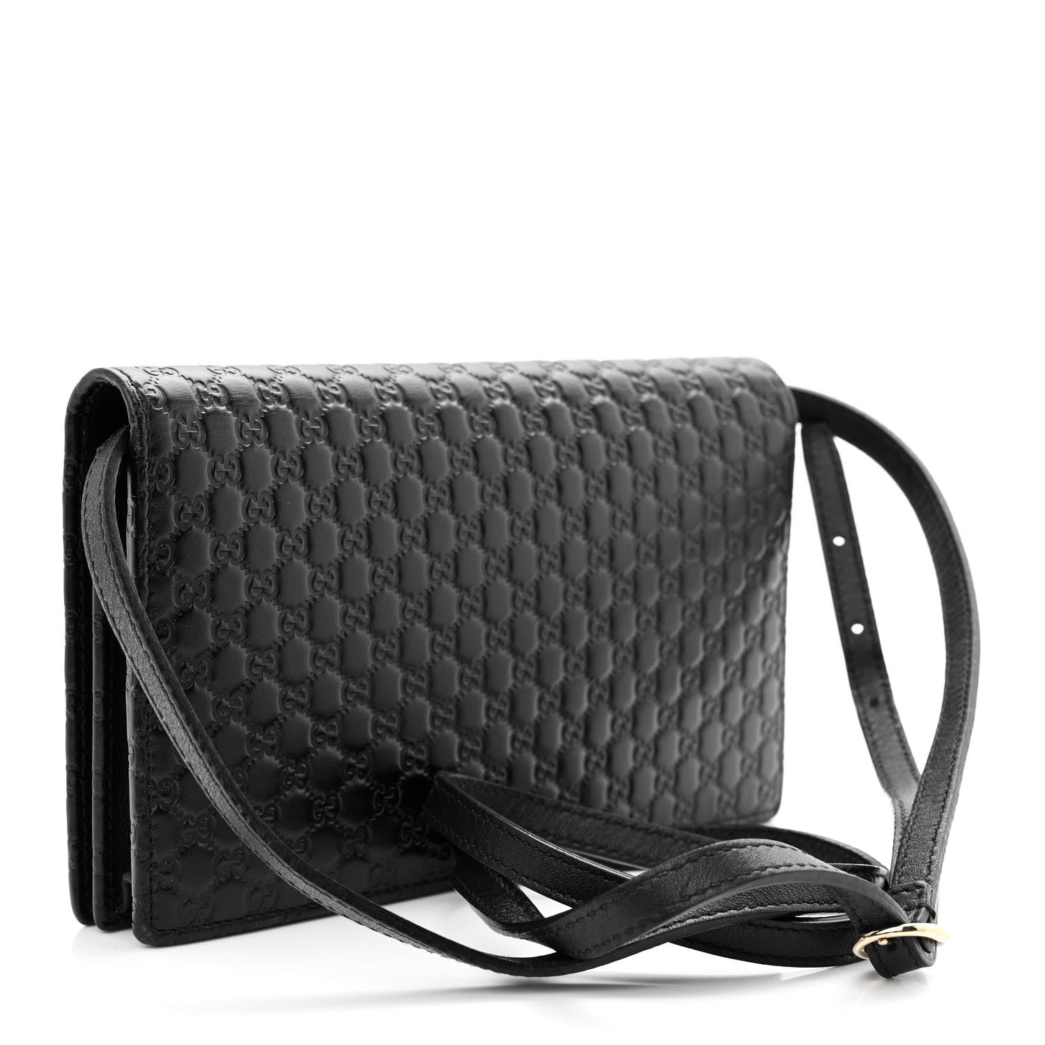 Gucci Microguccissima Crossbody Wallet Black 3 of 9