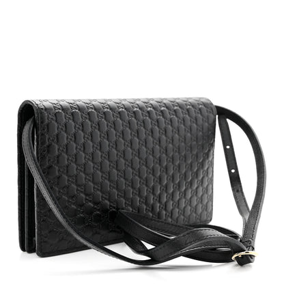 Gucci Microguccissima Crossbody Wallet Black 3 of 9