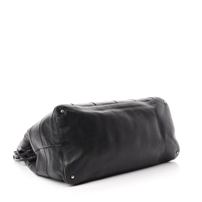 Chanel Calfskin Square Stitched Tassel Hobo Black 4 of 17