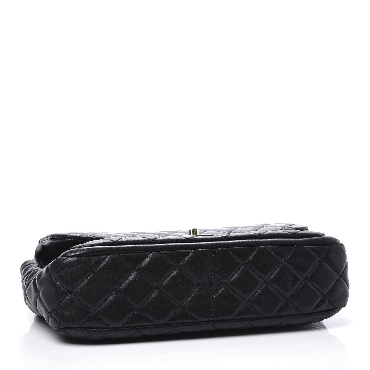 Lambskin Quilted Large Now and Forever Flap Black