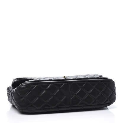Chanel Lambskin Quilted Large Now and Forever Flap Black 3 of 10