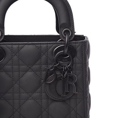 Christian Dior Ultra Matte Calfskin Cannage Mini Lady Dior Black 10 of 11