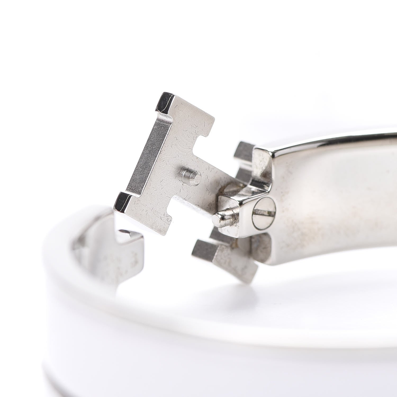 Hermes Enamel Narrow Clic Clac H Bracelet PM White 5 of 6