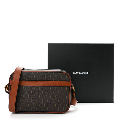 Saint Laurent Canvas Smooth Calfskin Le Monogramme Camera Bag Chestnut 11 of 11