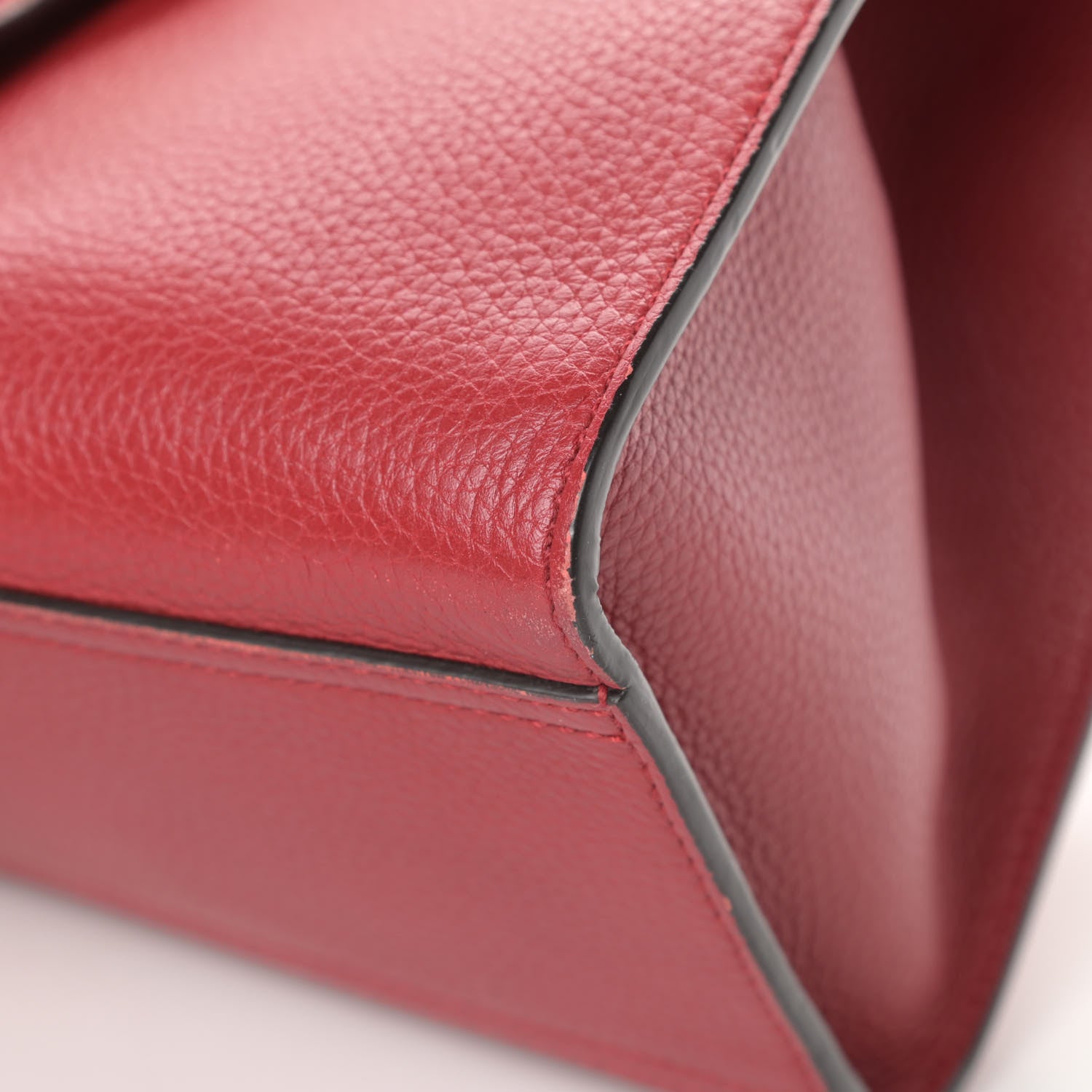 Gucci Calfskin Small GG Marmont Top Handle Bag Vulcanic Red 10 of 16