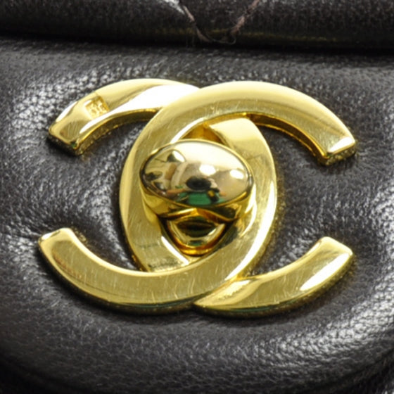 Chanel Lambskin Quilted Mini Flap Dark Brown 2 of 3