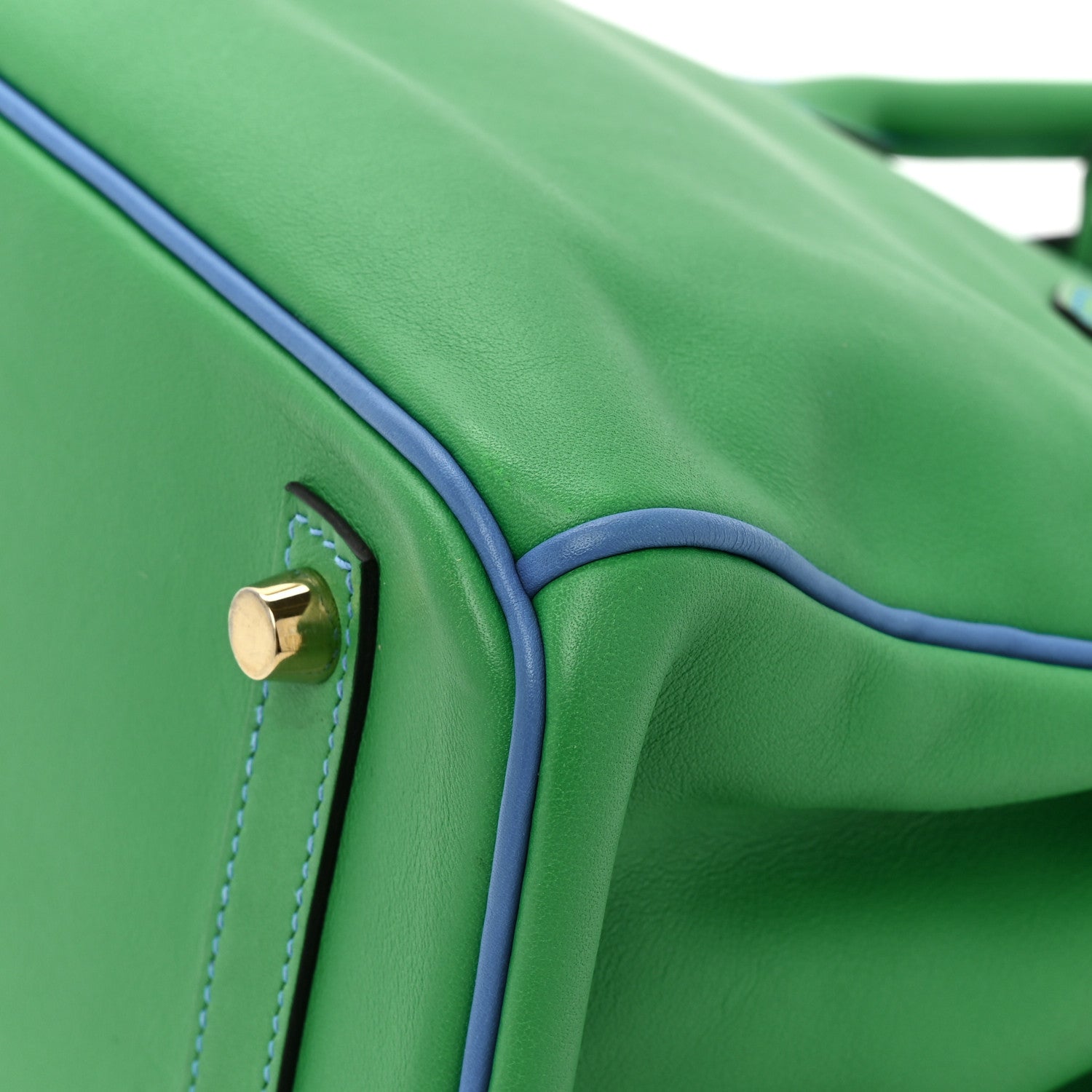Hermes Swift Horseshoe Birkin 30 Vert Vertigo Bleu Hydra 12 of 12