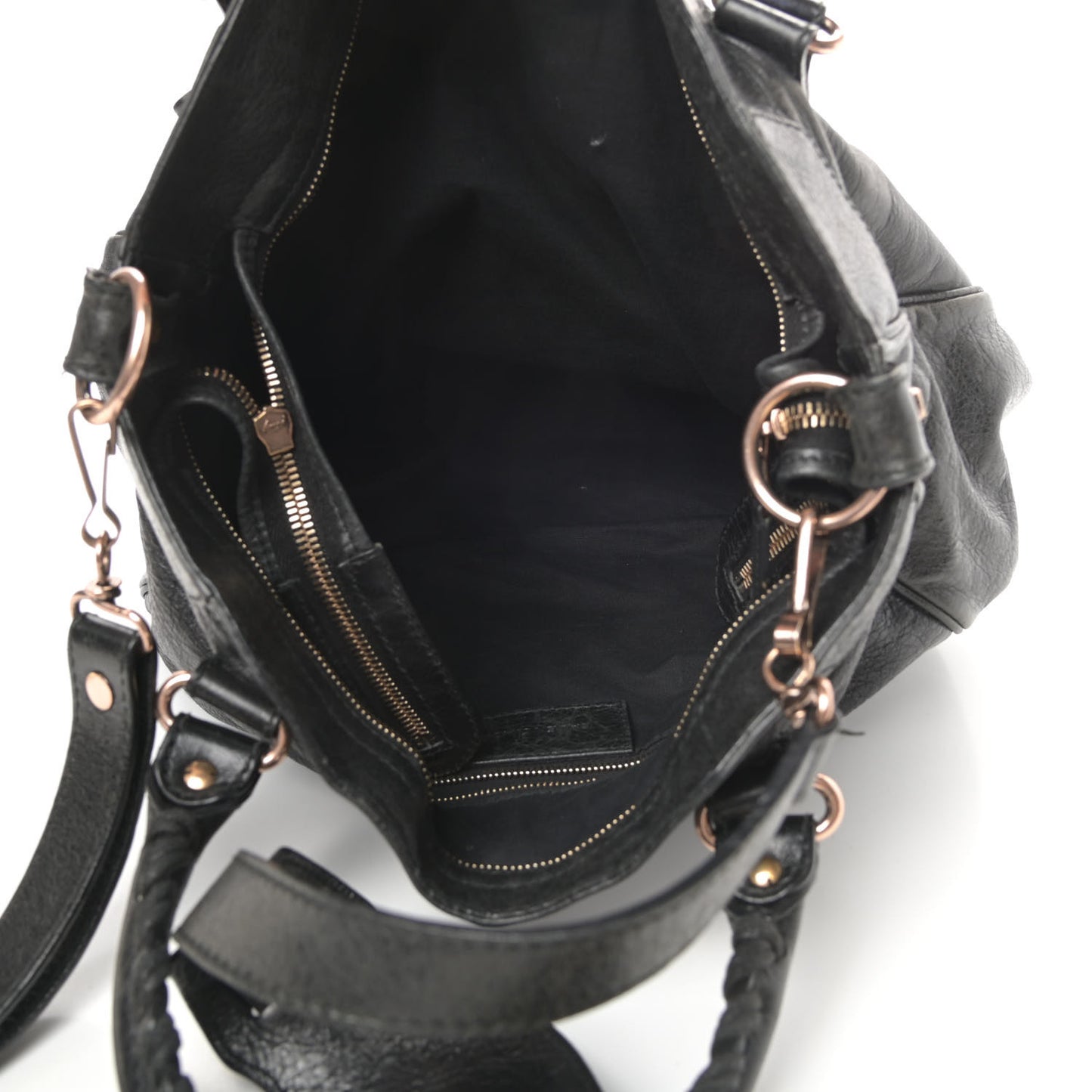 Agneau Giant 12 Rose Gold Hardware Velo Black