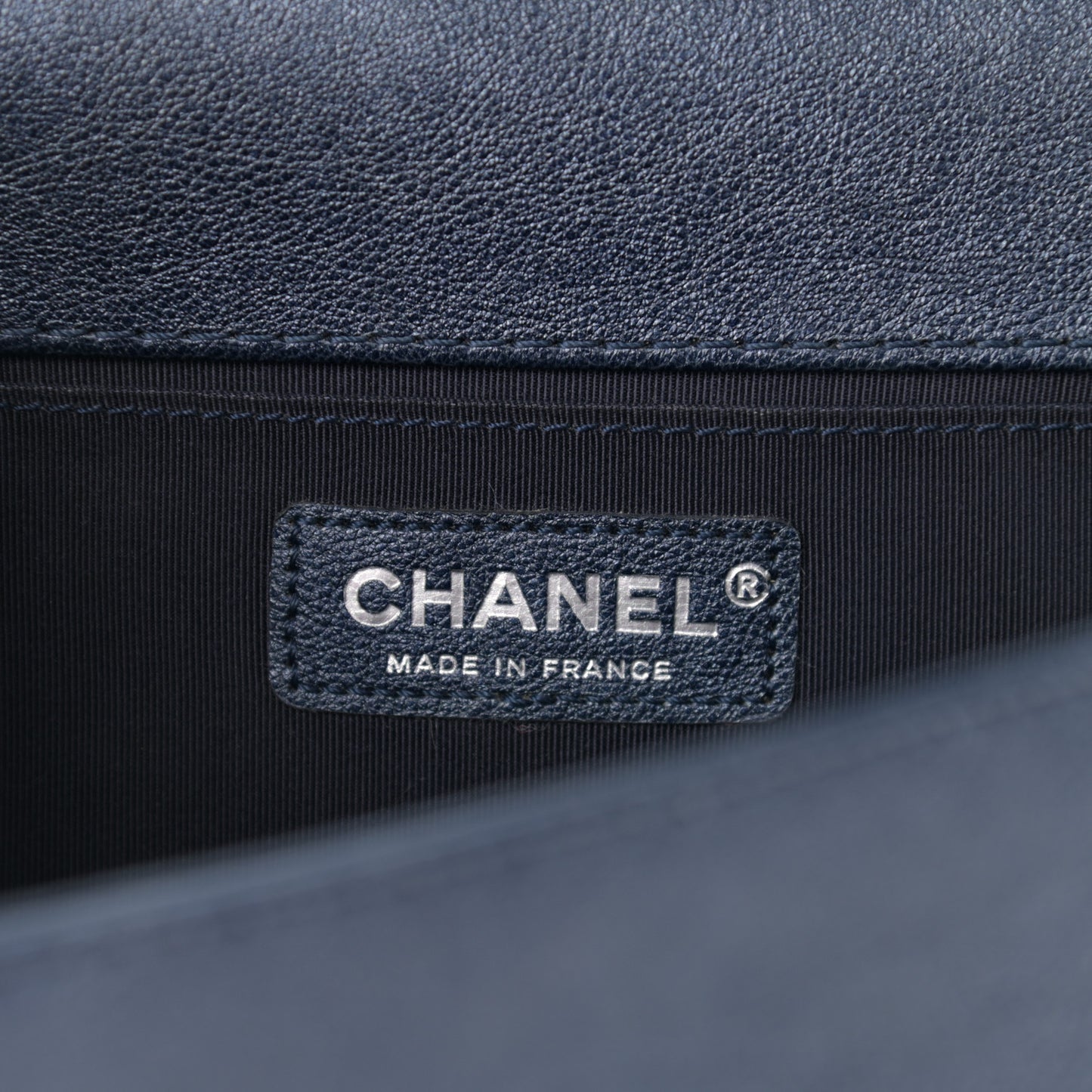 Calfskin Quilted Medium Boy Flap Blue
