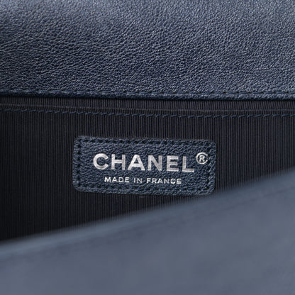 Chanel Calfskin Quilted Medium Boy Flap Blue 5 of 9