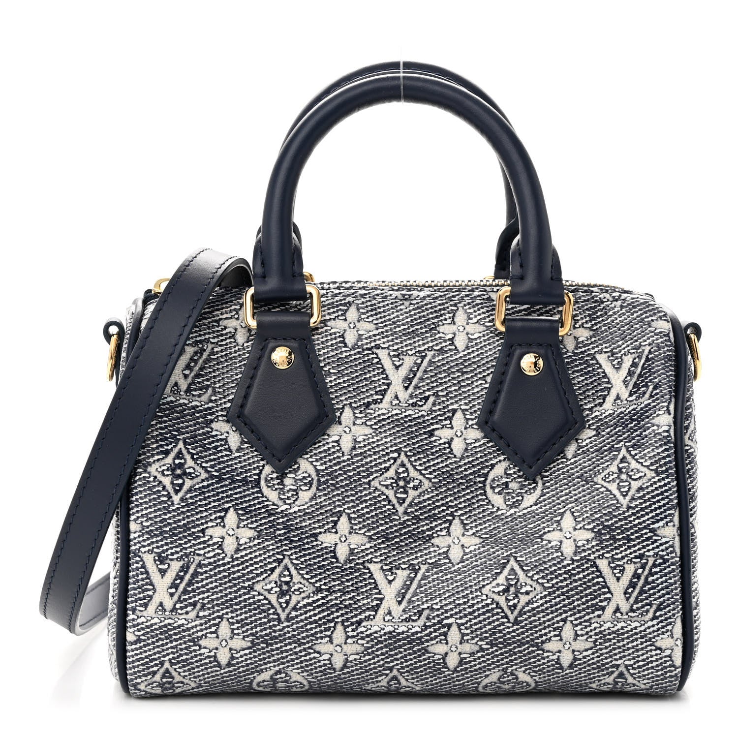 Louis Vuitton Monoglam Speedy Bandouliere 20 Blue 1 of 9
