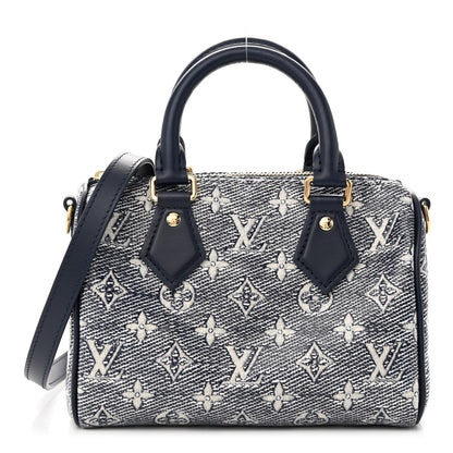 Louis Vuitton Monoglam Speedy Bandouliere 20 Blue 1 of 9