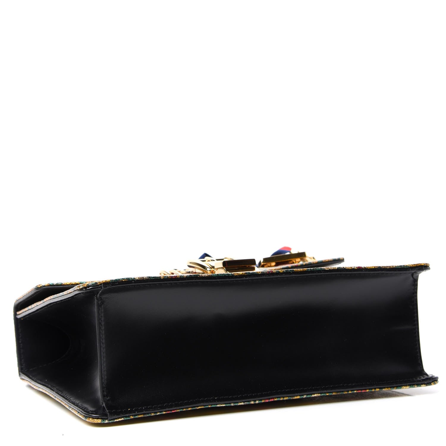 Gucci Iridescent Brocade Small Sylvie Shoulder Bag Gold 4 of 10