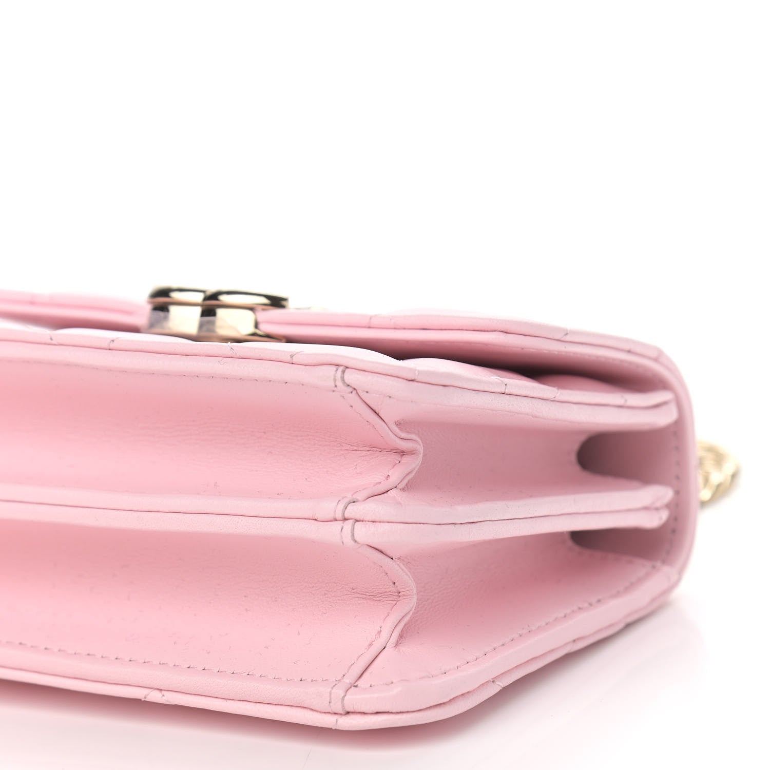 Chanel Lambskin Quilted Pick Me Up Clutch With Chain Pink 6 of 11