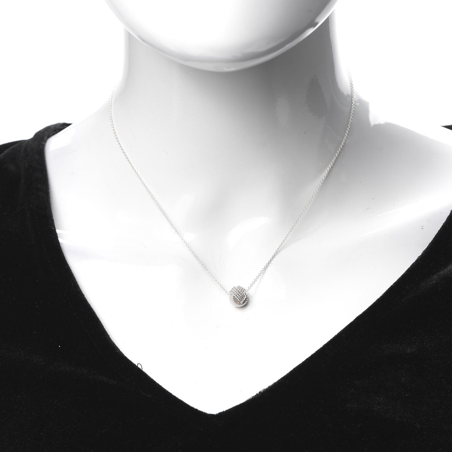 Sterling Silver Twist Knot Pendant Necklace