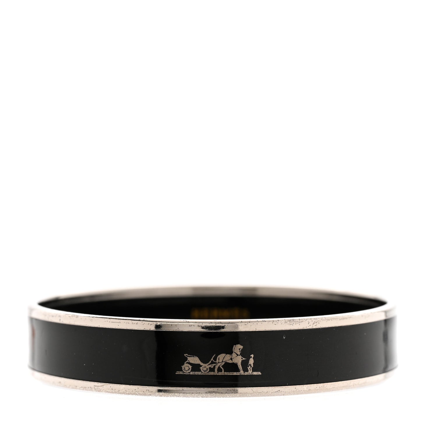 Enamel Printed Medium Caleche Bracelet 62 Black