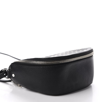 Burberry Grained Calfskin Eyelet Small Zip Crossbody Bag Black 4 of 11