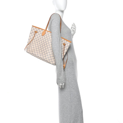 Louis Vuitton Damier Azur Neo Neverfull MM Rose Ballerine 2 of 15