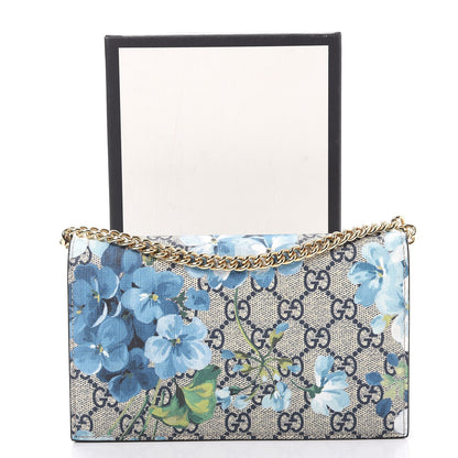 Gucci GG Supreme Monogram Blooms Chain Wallet Blue 8 of 8
