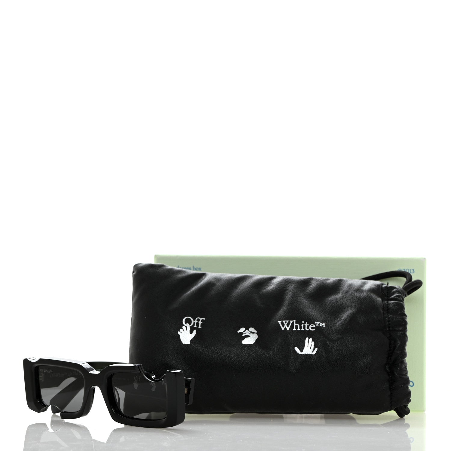 Off-White Acetate Cady Cutout Sunglasses Black 8 of 8