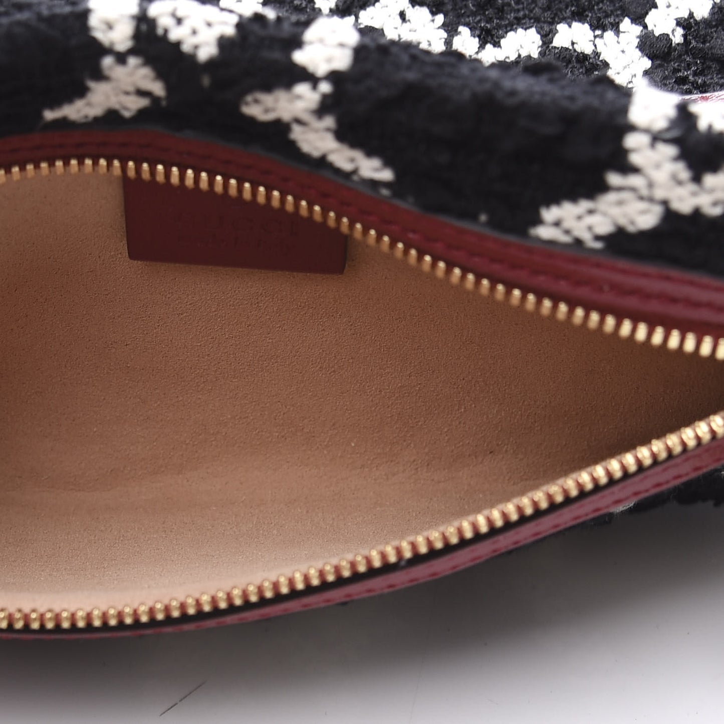 Tweed GG Monogram Large Rajah Chain Tote Romantic Cherry Black White