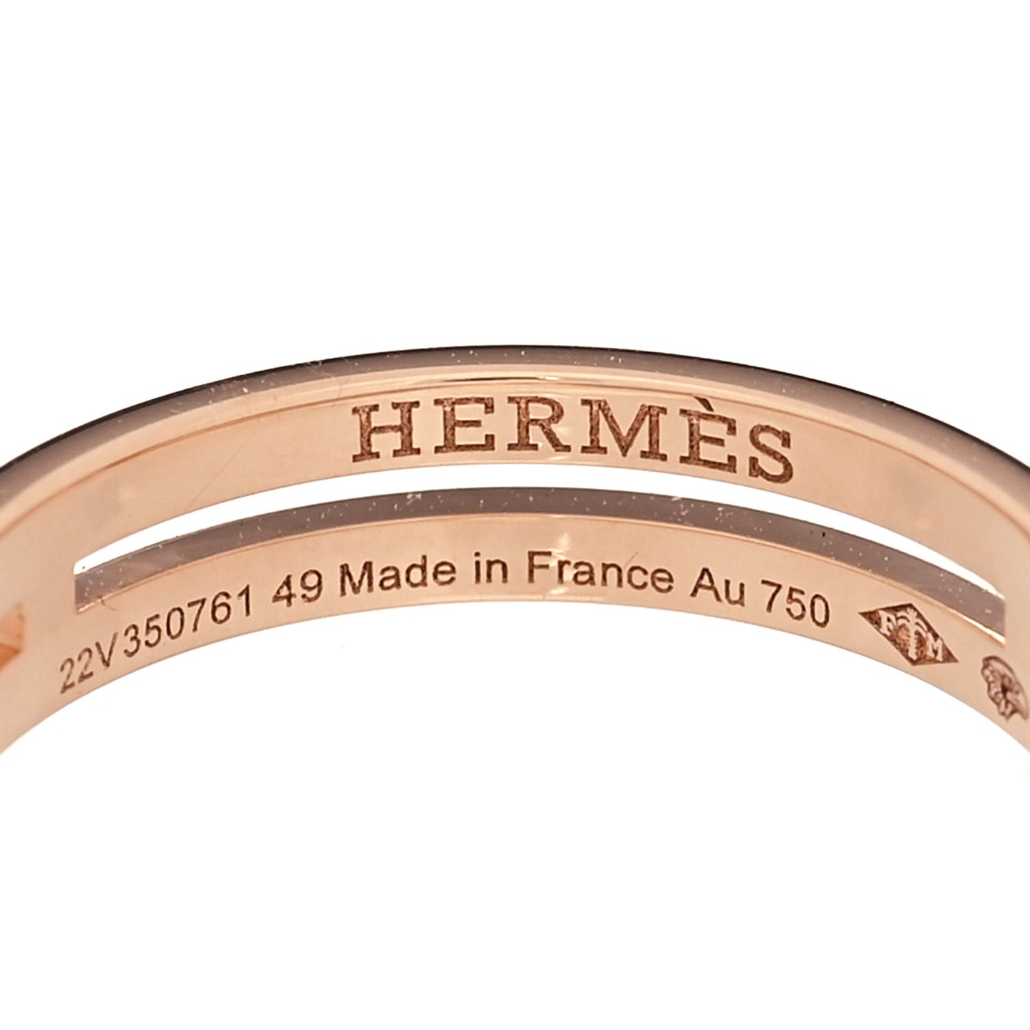 18K Rose Gold Diamond Ariane Wedding Band Ring 49 5