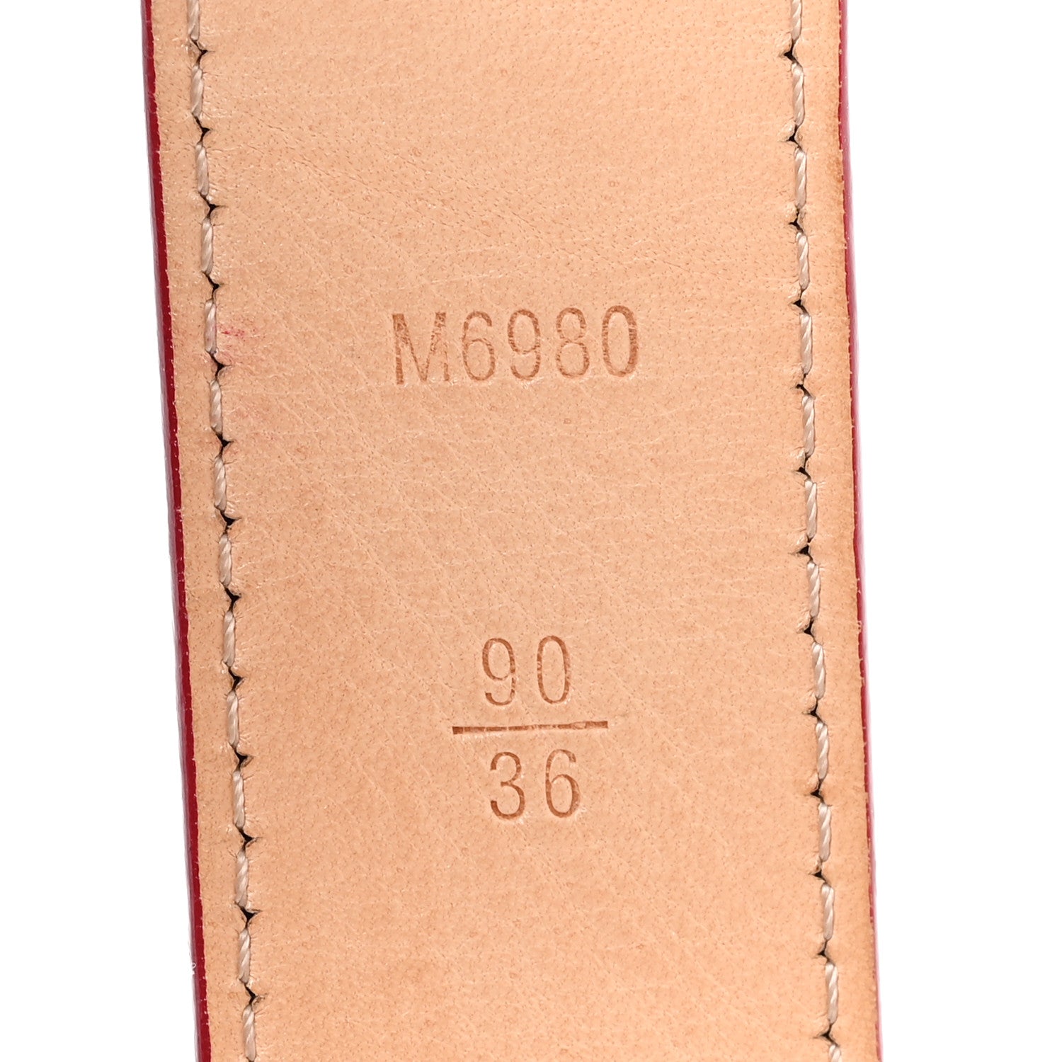 Louis Vuitton Vernis Ceinture 30mm Belt 90 36 Rouge 4 of 5